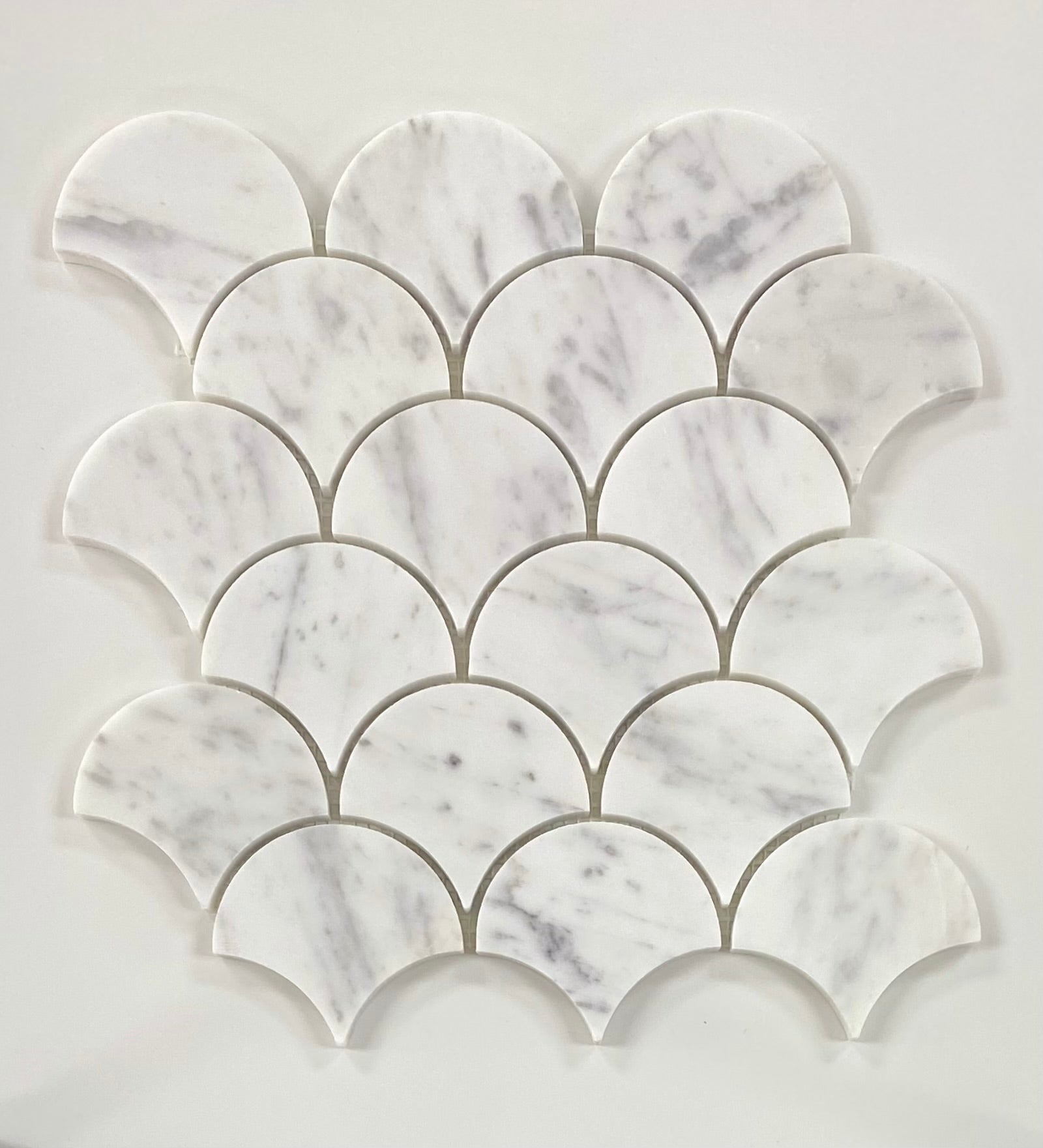 Carrara white Polished Fan