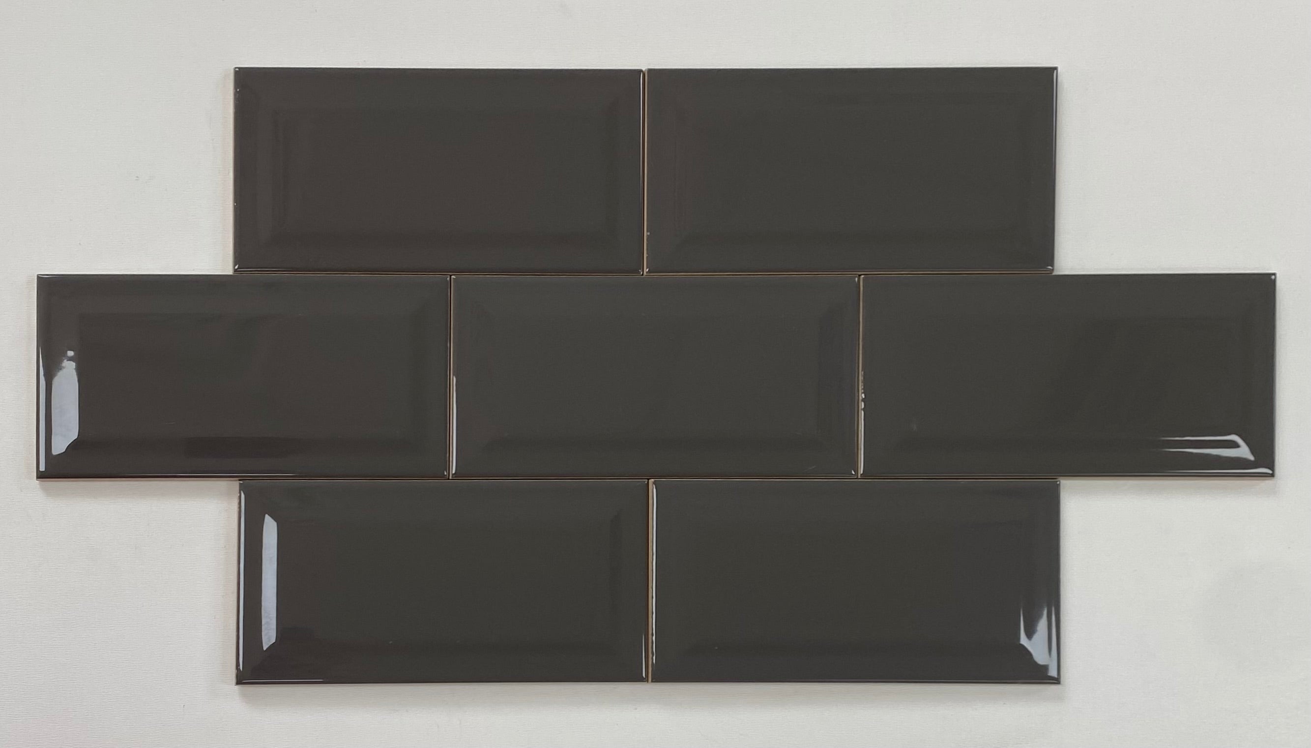 GLOSSY DARK GREY BEVELED