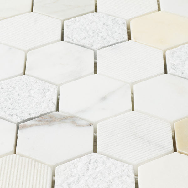 ESSO Calacatta Oro Textured 2 Inch Hexagon PS