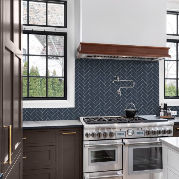 ESSO Sophia Slate Blue Herringbone PS