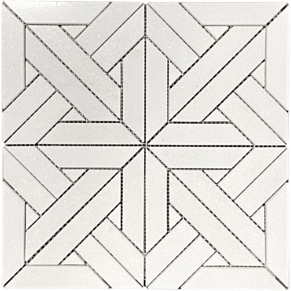 ESSO Thassos White Karo Mosaic Polished PS