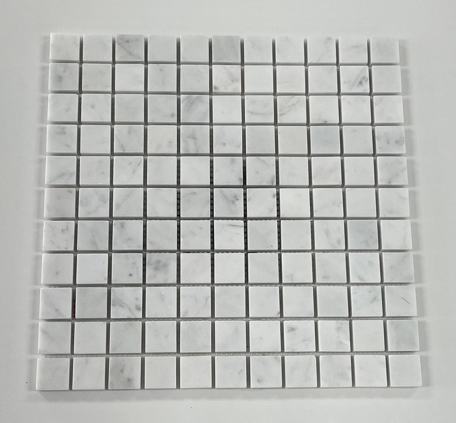 white Carrara 1 x 1