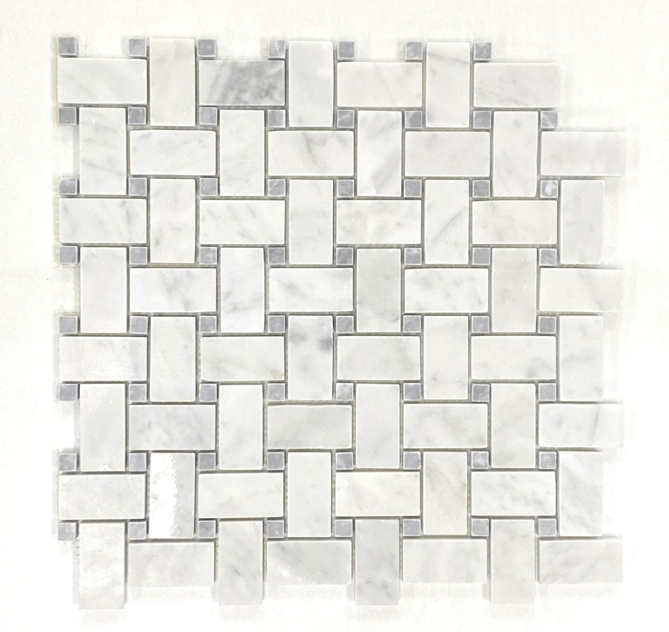 white Carrara basketweave grey Dot